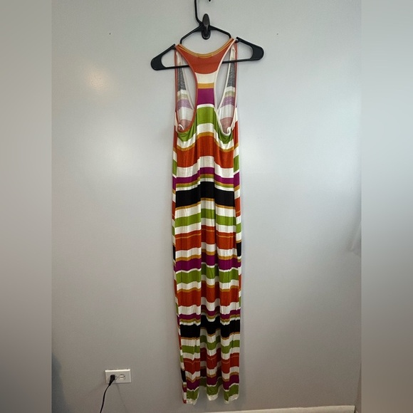 NWT Arden B Colorful Striped Sleeveless Maxi Dress Size Medium - Picture 6 of 6